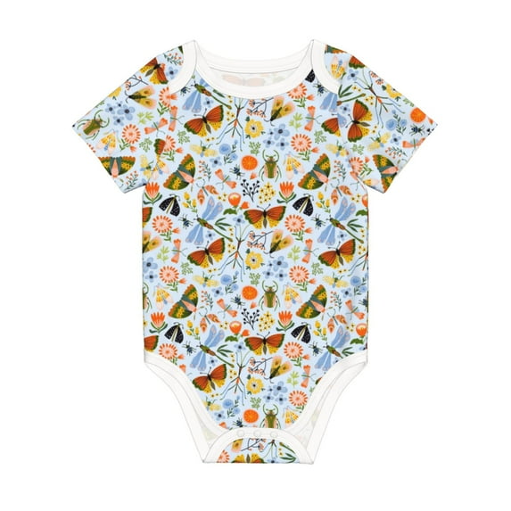Rocae Insects and Flowers for Baby Climbing Clothes Soft Baby Romper for Active Infants Comfortable and Breathable Crawling Jumpsuit Unisex Baby Outfit 3 Months