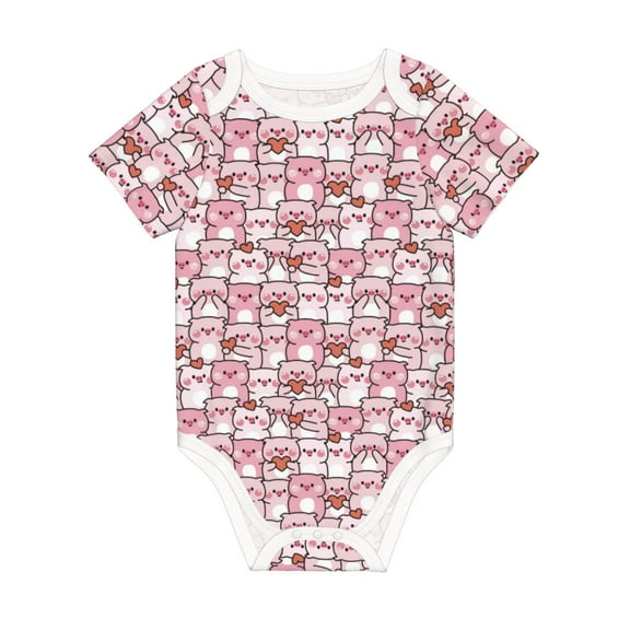 Rocae Kawaii Pig for Baby Climbing Clothes Soft Baby Romper for Active Infants Comfortable and Breathable Crawling Jumpsuit Unisex Baby Outfit 9M