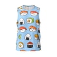 thumbnail image 1 of Rocae Kawaii Sushi for Men's Basketball Jersey Lightweight and Breathable Athletic Tank Top,Quick-Drying Sports Jersey XX-Large, 1 of 9