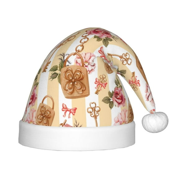 Rocae Key Lock And Flowers for Christmas Hat for Kids Hats Christmas Party Supplies