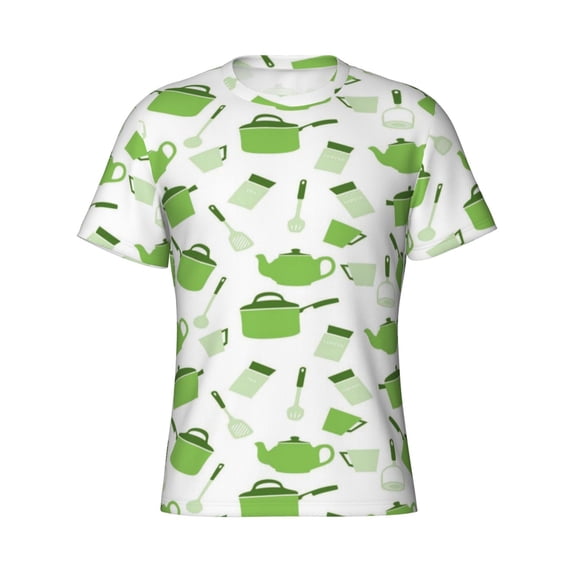 Rocae Kitchen Utensiles Cooking Pots for Men's Moisture-Wicking Crew Tee - T-Shirt for Sports, Outdoor Activities, and Casual WearX-Large