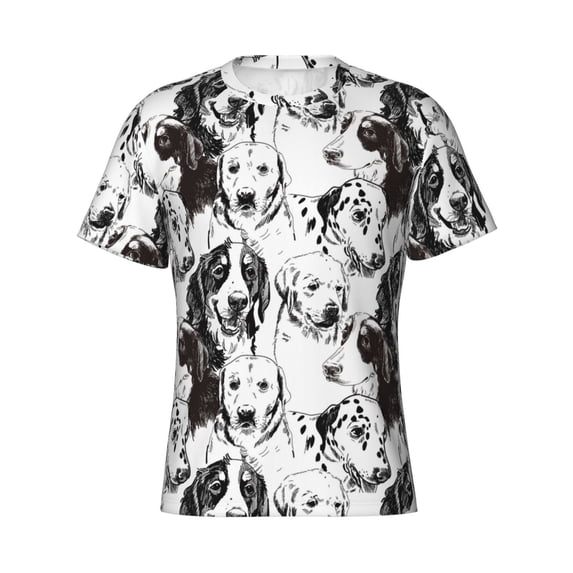 Rocae Labrador Retriever Dog for Men's Moisture-Wicking Crew Tee - T-Shirt for Sports, Outdoor Activities, and Casual WearLarge
