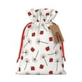 thumbnail image 1 of Rocae Ladybug With Dandelion for Christmas Drawstring Linen Gift Bag with Drawstrings Treat Bag Goody Present Bags for Christmas Party Favor-Medium, 1 of 9
