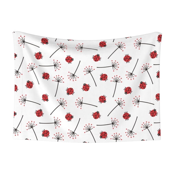 Rocae Ladybug With Dandelion for Pet Blanket Dog Blanket Cat Blanket Soft Sleep for Small Medium Pet-Large