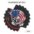 thumbnail image 1 of Rocae Largemouth Bass Fish in USA Printed Heat Resistant Place Mats,Classic Hemstitch Cloth Fabric Placemats Imitation Linen Place Mat Table Mats 18x12 inch, 1 of 9