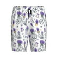 thumbnail image 1 of Rocae Lavender Bicycle for Men's Soft Sleep Pajama Shorts, Waistband and Pockets, 1 of 9