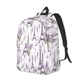 thumbnail image 1 of Rocae Lavender Flowers for Durable Canvas Backpack Leisure Large Bag Travel Rucksack Multi-function Backpack, 1 of 1