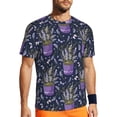 thumbnail image 1 of Rocae Lavender Flowers for Men's Mesh Quick-Dry Short Sleeve Workout T-Shirt,Mens Crew Neck Tee Lightweight Soft Classic T Shirts 6X-Large, 1 of 9
