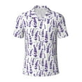 thumbnail image 1 of Rocae Lavender Flowers for Men's Short Sleeve Polo Shirt, Quick Drying Performance Moisture Wicking Sports Men's Golf Shirt Small, 1 of 9