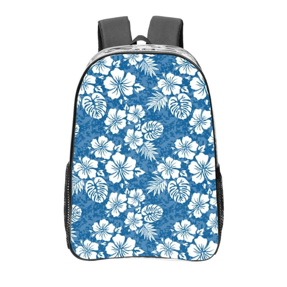 Rocae Leaves And Flowers for 16inch Clear Backpack Transparent School Backpack for Women Men, Capacity Clear Bag for College, Travel
