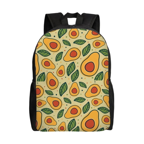 Rocae Leaves Avocado print Computer Bag with Separate Compartment, Suitable for 15 inch Laptop Backpack, Gift for Men and Women