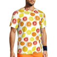 thumbnail image 1 of Rocae Lemon Orange for Men's Mesh Quick-Dry Short Sleeve Workout T-Shirt,Mens Crew Neck Tee Lightweight Soft Classic T Shirts Medium, 1 of 9