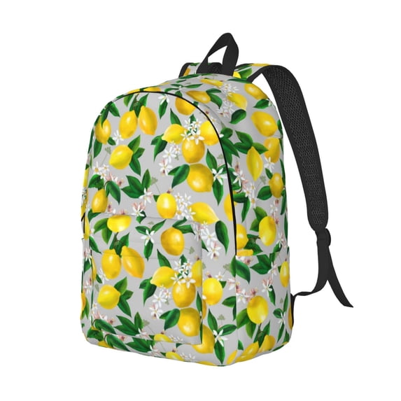 Rocae Lemon1 for Durable Canvas Backpack Leisure Large Bag Travel Rucksack Multi-function Backpack Small