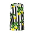 thumbnail image 1 of Rocae Lemons on Striped for Men's Basketball Jersey Lightweight and Breathable Athletic Tank Top,Quick-Drying Sports Jersey Medium, 1 of 9