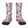 thumbnail image 1 of Rocae Leopard Print (2) for Girls Boys Crew Socks,Children's Socks, Kids Socks, Toddler Socks: Daily Wear with Kids School Uniform, 1 of 5
