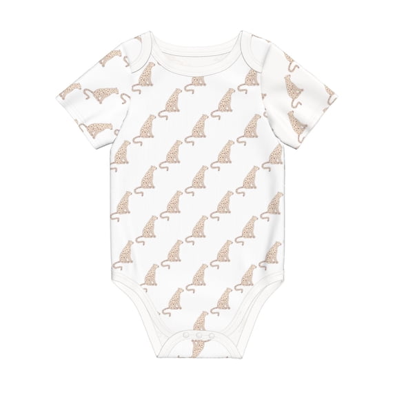 Rocae Leopard Print for Baby Climbing Clothes Soft Baby Romper for Active Infants Comfortable and Breathable Crawling Jumpsuit Unisex Baby Outfit 3 Months