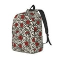 thumbnail image 1 of Rocae Leopard Print Rose for Durable Canvas Backpack Leisure Large Bag Travel Rucksack Multi-function Backpack, 1 of 8