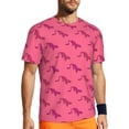 thumbnail image 1 of Rocae Leopard Print for Men's Mesh Quick-Dry Short Sleeve Workout T-Shirt,Mens Crew Neck Tee Lightweight Soft Classic T Shirts Large, 1 of 9