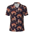 thumbnail image 1 of Rocae Leopard Print for Men's Short Sleeve Polo Shirt, Quick Drying Performance Moisture Wicking Sports Men's Golf Shirt, 1 of 9