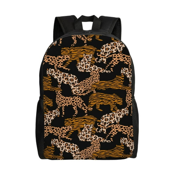 Rocae Leopard Print print Computer Bag with Separate Compartment, Suitable for 15 inch Laptop Backpack, Gift for Men and Women