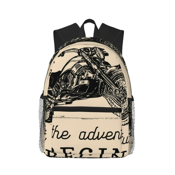 Rocae Let The Adventure Begin for Lightweight Casual Backpack Travel Hiking Backpack Carry On Laptop Backpack