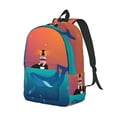 thumbnail image 1 of Rocae Lighthouse and Whale for Durable Canvas Backpack Leisure Large Bag Travel Rucksack Multi-function Backpack Small, 1 of 8