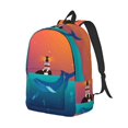 thumbnail image 1 of Rocae Lighthouse and Whale for Durable Canvas Backpack Leisure Large Bag Travel Rucksack Multi-function Backpack Small, 1 of 1