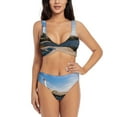 thumbnail image 1 of Rocae Lighthouse for Bikini Set for Women Two Piece Sexy High Swimsuits Split Crossover Bikini Large, 1 of 9