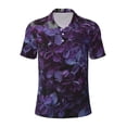 thumbnail image 1 of Rocae Lilac for Men's Short Sleeve Polo Shirt, Quick Drying Performance Moisture Wicking Sports Men's Golf Shirt Medium, 1 of 9