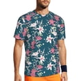 thumbnail image 1 of Rocae Lilies Flowers for Men's Mesh Quick-Dry Short Sleeve Workout T-Shirt,Mens Crew Neck Tee Lightweight Soft Classic T Shirts 3X-Large, 1 of 9