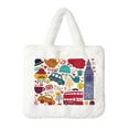 thumbnail image 1 of Rocae London Symbols or Plush Underarm Bag White Furry Purse Handbag for Autumn and Winter, 1 of 7