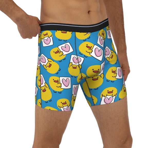 Rocae Lovely Duck for Stretch Moisture-Wicking Underwear,Men's Underwear Boxer Briefs Medium