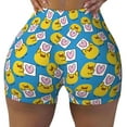 thumbnail image 1 of Rocae Lovely Duck for Women's Quick-Dry Running Shorts,Ladies Active Athletic Apparel Yoga Workout Gym Running Volleyball Spandex Shorts Medium, 1 of 9