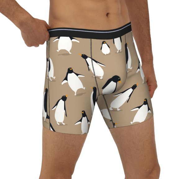 Rocae Lovely Penguin for Stretch Moisture-Wicking Underwear,Men's Underwear Boxer Briefs Small