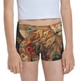 thumbnail image 1 of Rocae Majestic Cosmic Lion for Girls' Cotton Boxer Briefs, Soft Mid-rise Panties-Large, 1 of 5