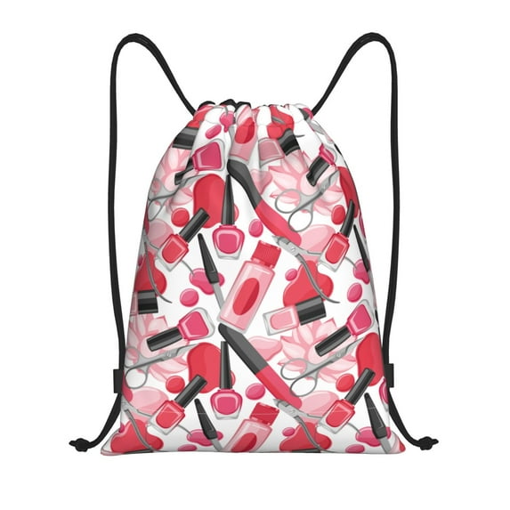 Rocae Makeup for Gym Bag Drawstring Bags Gym Backpack for Gym, Travel, Sports, Swimming, Beach-Small