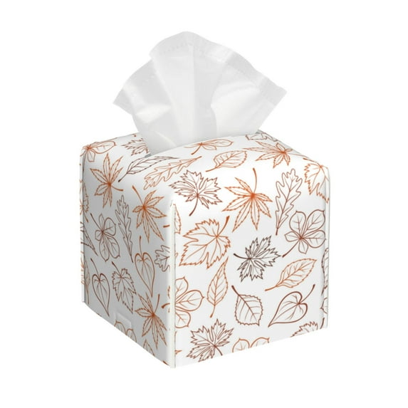 Rocae Maple Leaves for High-grade Leather Tissue Box, Exquisite Fashionable Design, Office Tissue Box, Waterproof Family Tissue Box