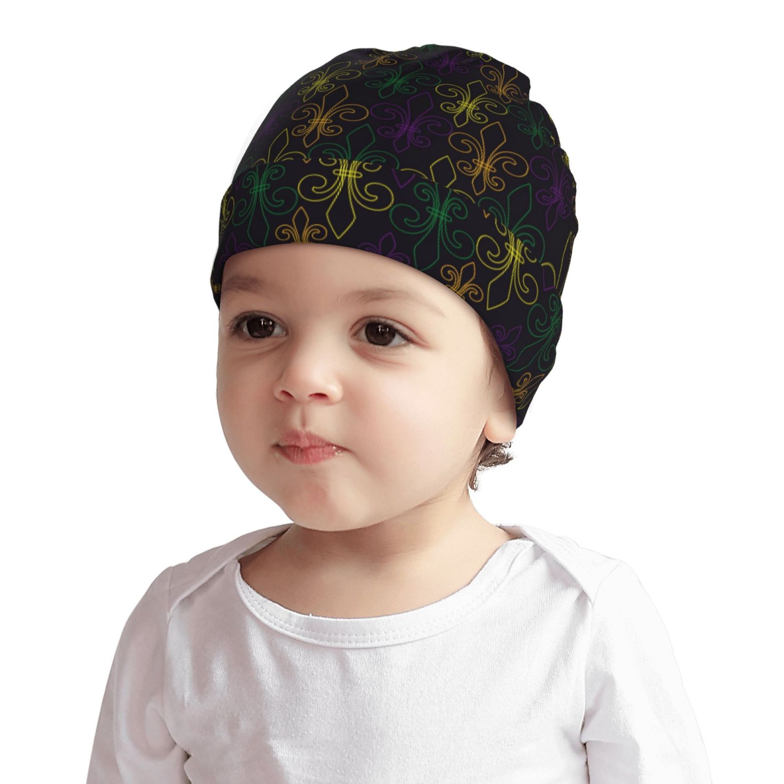 Rocae Mardi Gras Carnival for Baby Beanie Newborn Toddler Soft Warm