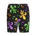 thumbnail image 1 of Rocae Mardi Gras Carnival4 for Men's Soft Sleep Pajama Shorts, Waistband and Pockets, 1 of 9