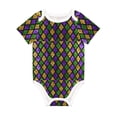 thumbnail image 1 of Rocae Mardi Gras Shiny Green Purple for Baby Climbing Clothes Soft Baby Romper for Active Infants Comfortable and Breathable Crawling Jumpsuit Unisex Baby Outfit 2 Years, 1 of 8