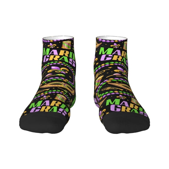 Rocae Mardi Gras3 for Premium Adult Socks,Comfortable, Breathable, and Durable Socks, Perfect for Everyday Wear