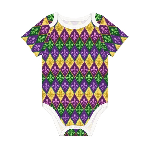 Rocae Mardi Gras4 for Baby Climbing Clothes Soft Baby Romper for Active Infants Comfortable and Breathable Crawling Jumpsuit Unisex Baby Outfit 2 Years