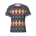 thumbnail image 1 of Rocae Mardi Gras4 for Men's Moisture-Wicking Crew Tee - T-Shirt for Sports, Outdoor Activities, and Casual WearSmall, 1 of 9