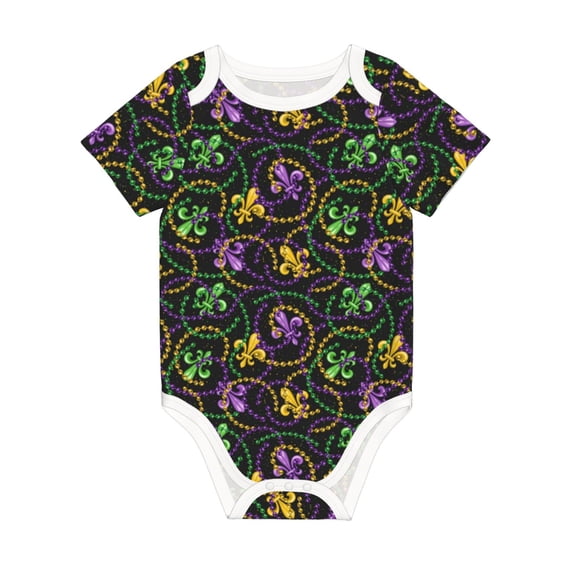 Rocae Mardi Gras6 for Baby Climbing Clothes Soft Baby Romper for Active Infants Comfortable and Breathable Crawling Jumpsuit Unisex Baby Outfit