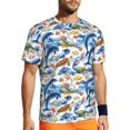 thumbnail image 1 of Rocae Marine Animals for Men's Mesh Quick-Dry Short Sleeve Workout T-Shirt,Mens Crew Neck Tee Lightweight Soft Classic T Shirts Small, 1 of 9