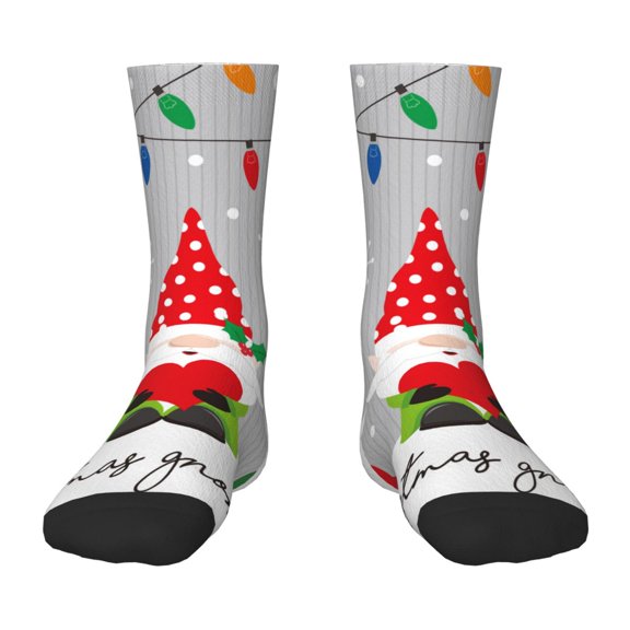 Rocae Merry Christmas Gnome1 for Girls Boys Crew Socks,Children's Socks, Kids Socks, Toddler Socks: Daily Wear with Kids School Uniform