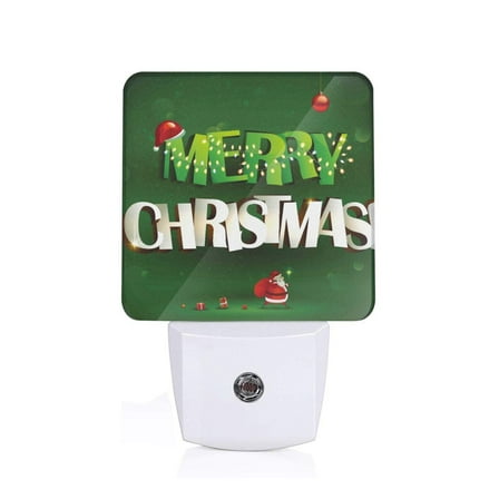 Rocae Merry Christmas for 0.5W Plug in Night Light, Dusk to Dawn, Bright Nightlight Auto-On/Off-US