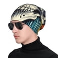 thumbnail image 1 of Rocae Modern Hip-Hop Skull for Beanies Hats for Men Women Warm Chunky Knit Hats Winter Adult Milk Silk Knitted Beanie, 1 of 7