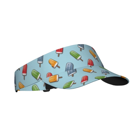 Rocae Modern Ice Cream for Sport Sun Visor Hats Adjustable Empty Top Baseball Cap Cotton Ball Caps for Women and Men