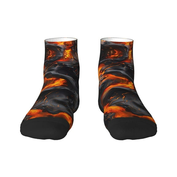 Rocae Molten Lava Abstract Flow for Premium Adult Socks,Comfortable, Breathable, and Durable Socks, Perfect for Everyday Wear